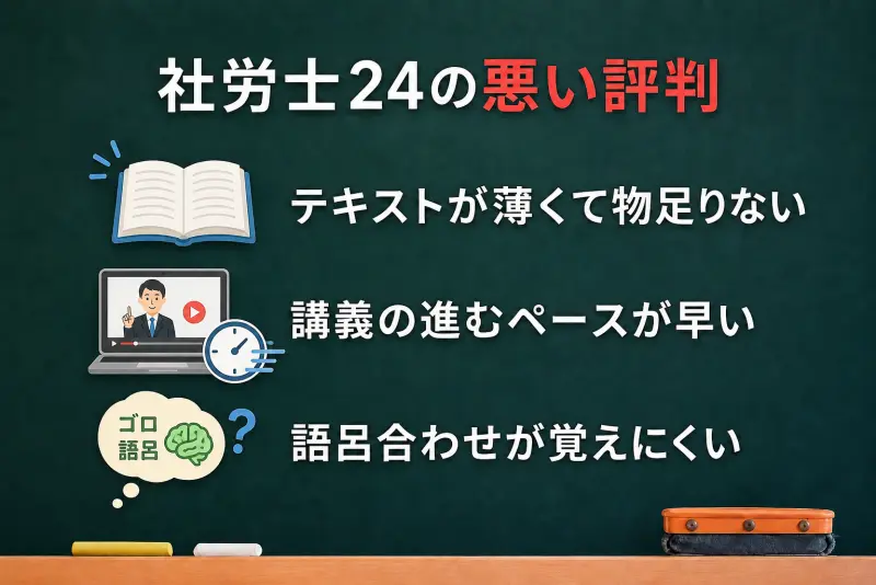 社労士24の悪い評判