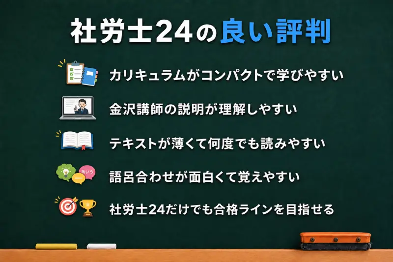 社労士24の良い評判