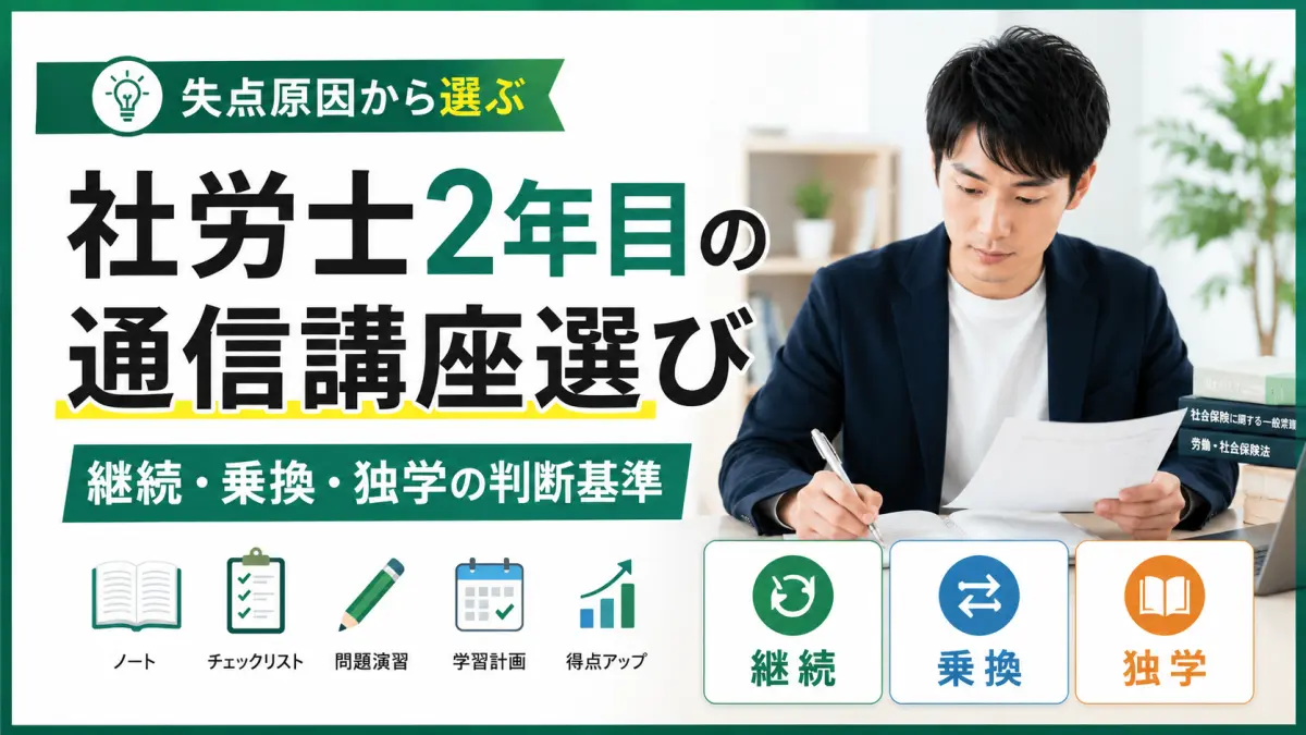 社労士2年目の通信講座選び