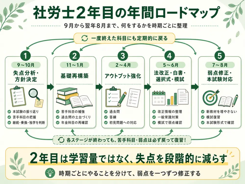 社労士2年目の年間ロードマップ
