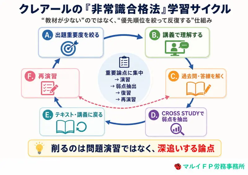 クレアールの「非常識合格法」学習サイクル