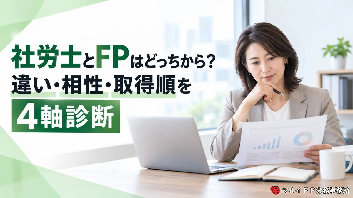 社労士とFPはどっちから？違い・相性・取得順を4軸診断