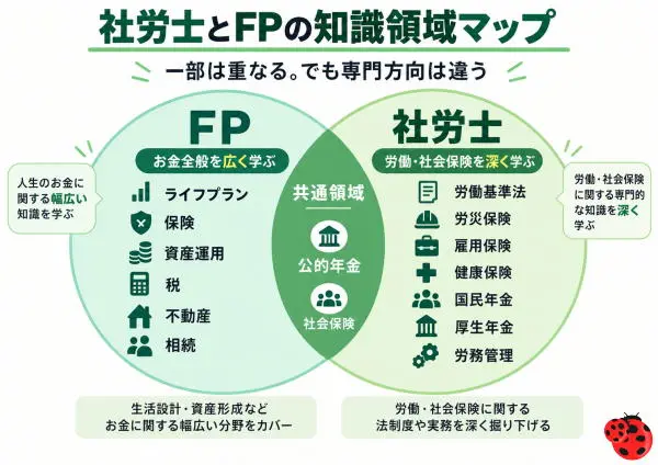 社労士とFPの知識領域マップ