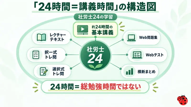 「24時間＝講義時間」の構造図
