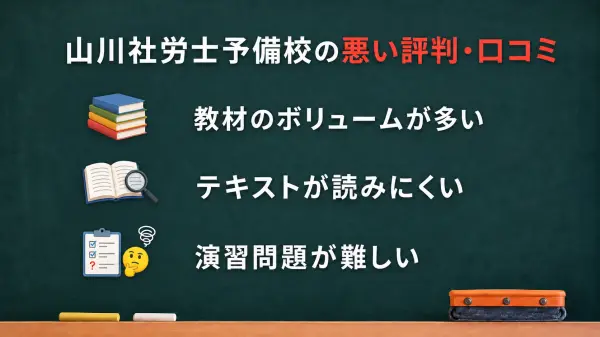 山川社労士予備校の悪い評判・口コミ